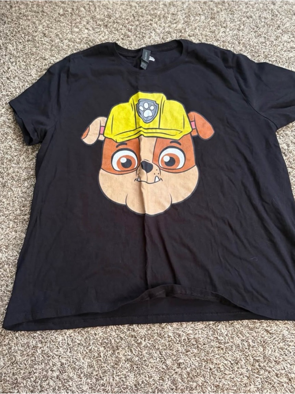 Black women’s PAW Patrol Rubble Face Graphic Tee